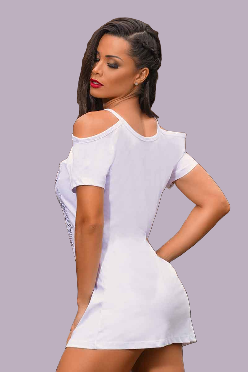 Hipkini White Tiger Tank Dress