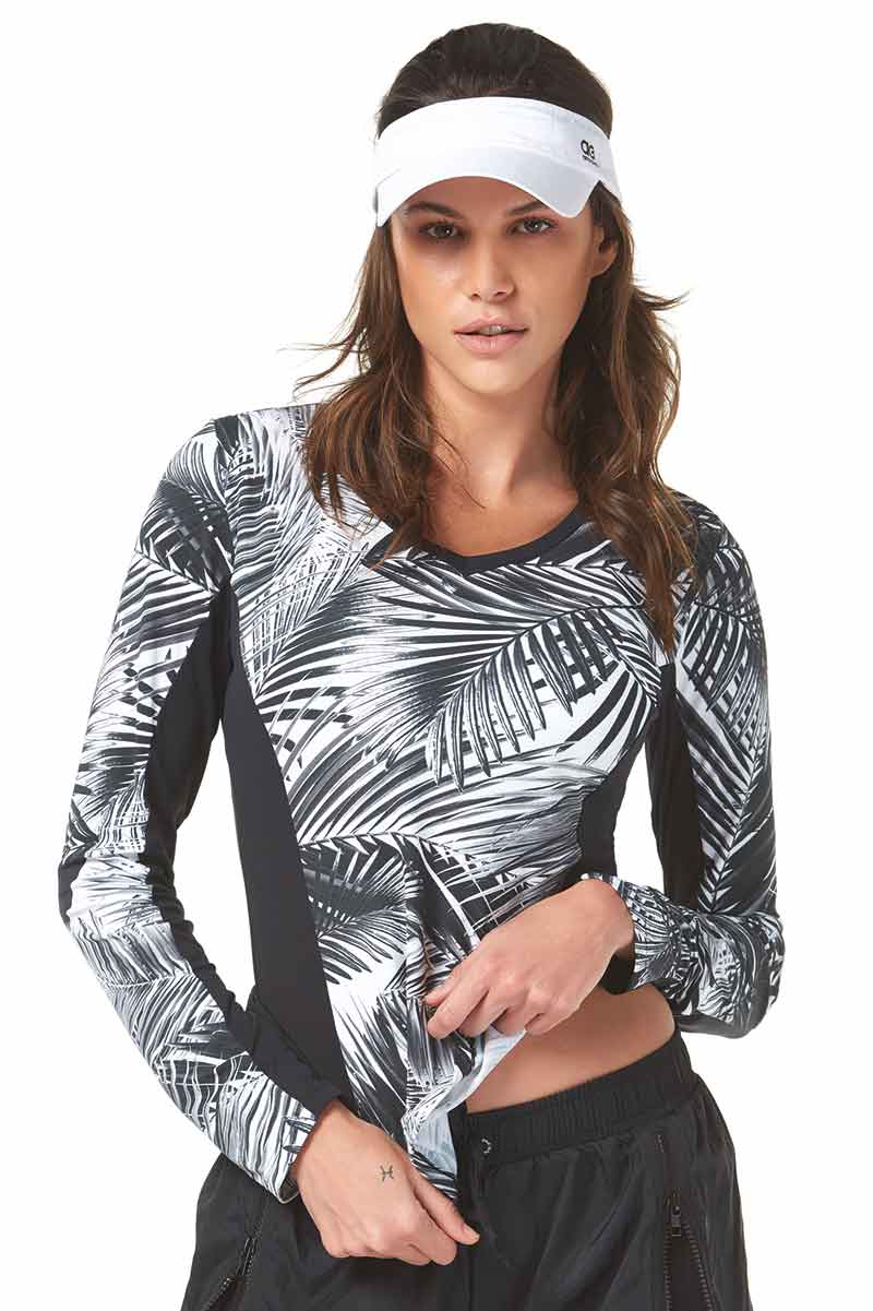 Alto Giro Ebony Palm Long Sleeve Top