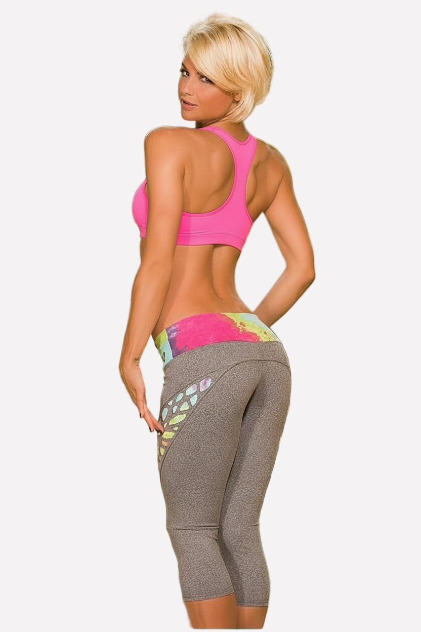 Alto Giro Heather Mosaic Leopard Capri