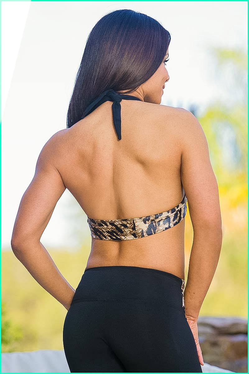 Gloss Army Leopard Weave Bra