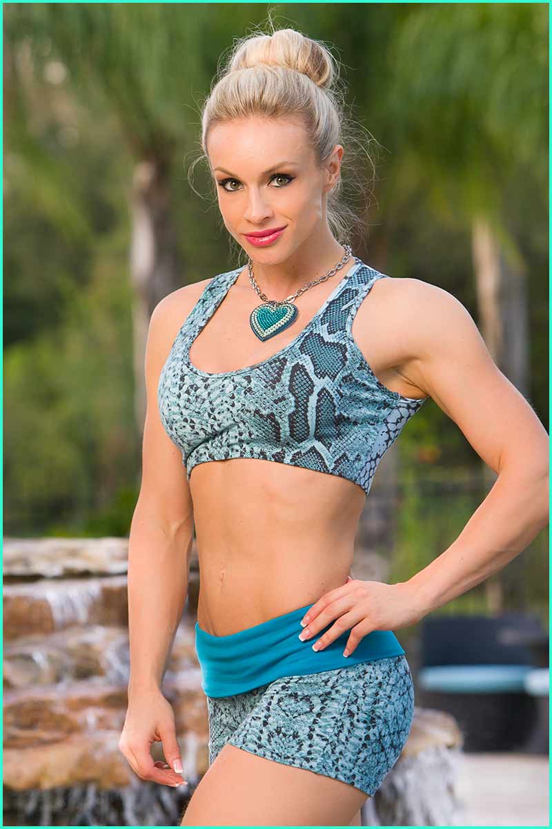 Body Brazil Teal Printed Python Shorts