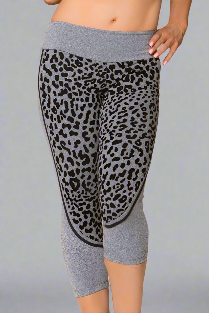 Bia Brazil Grey Velvet Cheetah Capri